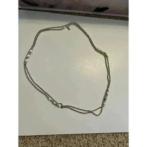 Monet | Vintage Silver Tone Wrap Beaded Necklace